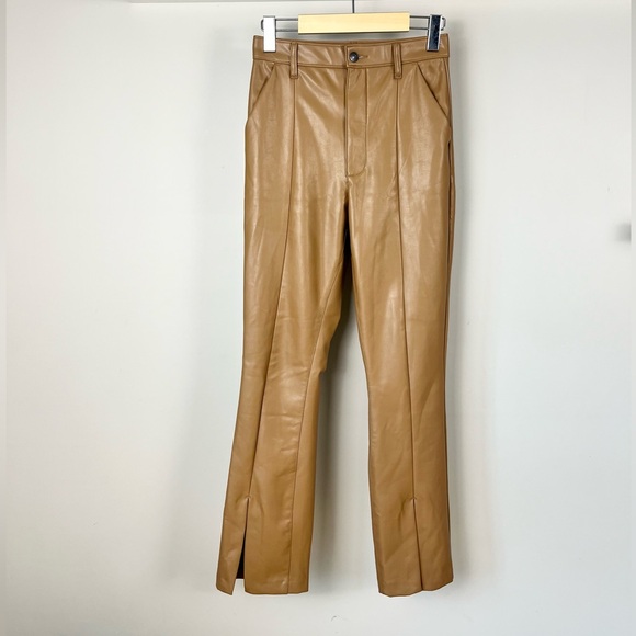 Abercrombie & Fitch The Skinny Ultra High Rise Faux Leather Pants - Picture 3 of 14